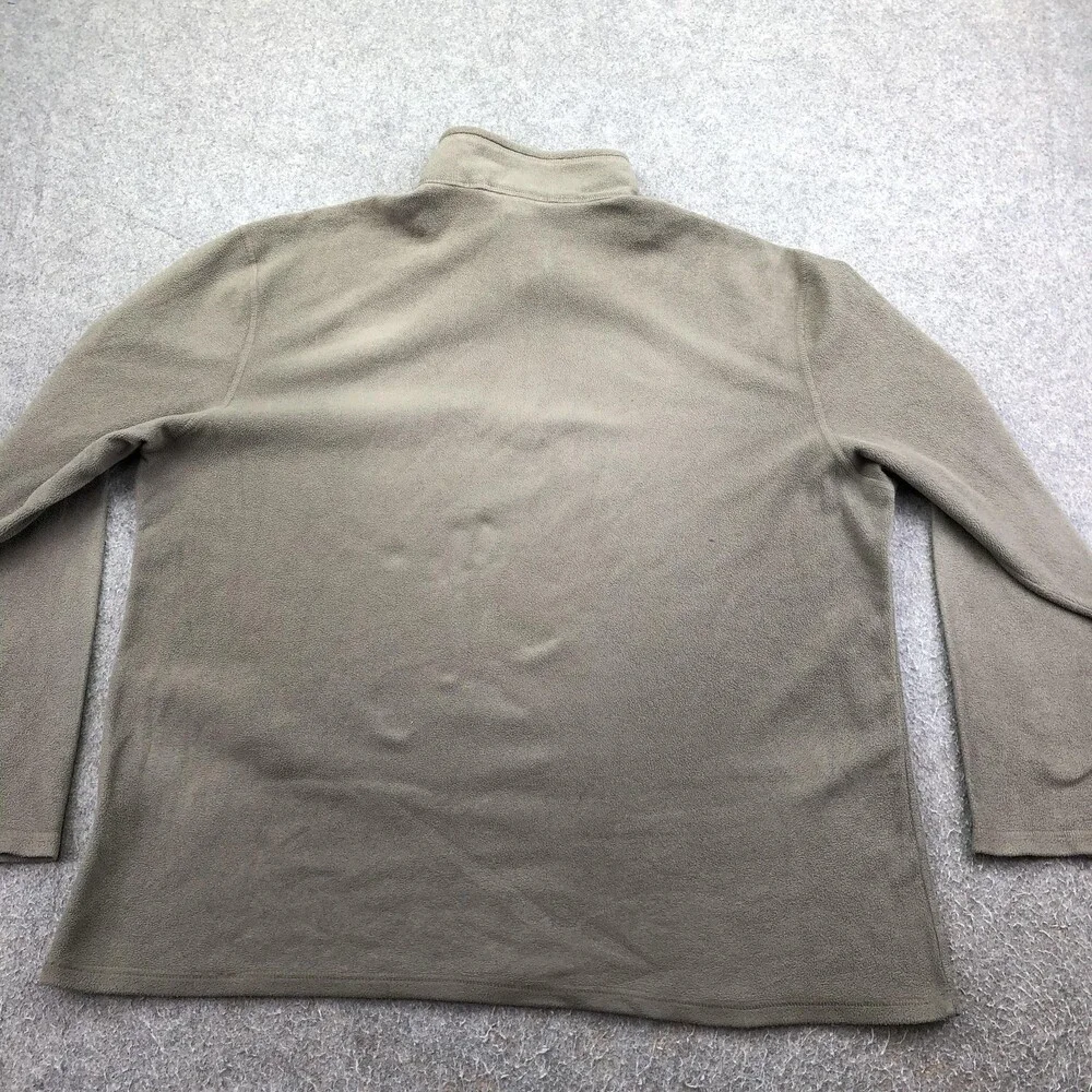 The North Face Pullover Mens XL Green 1/4 Zip Long Sleeve Fleece Hiking Top